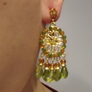 Premier Designs CHA CHA Earrings & Pendant Set MINT